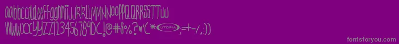 フォントNervetonic – 紫の背景に灰色の文字
