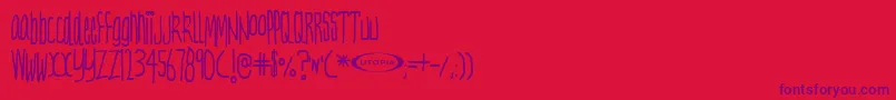 Fonte Nervetonic – fontes roxas em um fundo vermelho