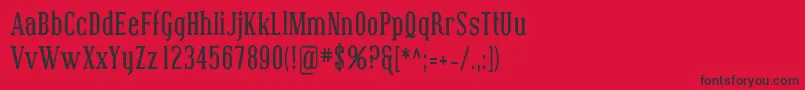 Coving07 Font – Black Fonts on Red Background