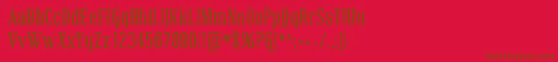 Coving07 Font – Brown Fonts on Red Background