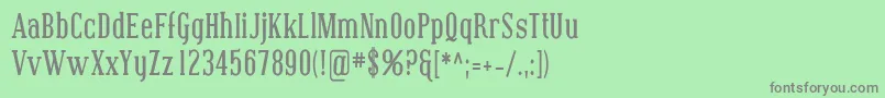 Coving07 Font – Gray Fonts on Green Background