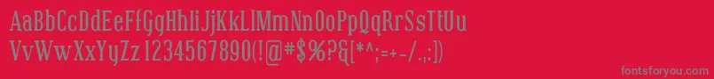 Coving07 Font – Gray Fonts on Red Background