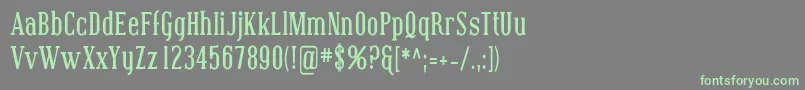 Coving07 Font – Green Fonts on Gray Background