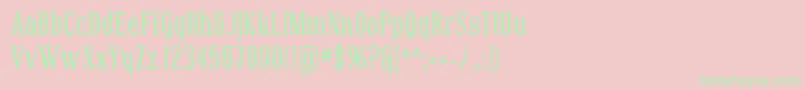 Coving07 Font – Green Fonts on Pink Background