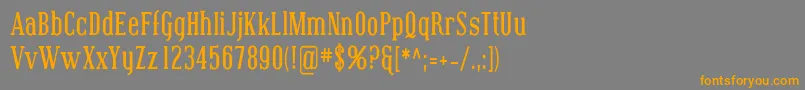 Coving07 Font – Orange Fonts on Gray Background