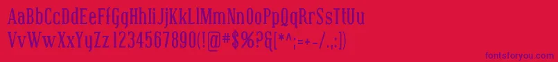 Coving07 Font – Purple Fonts on Red Background