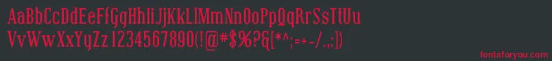 Coving07 Font – Red Fonts on Black Background