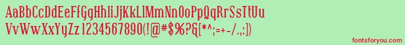 Coving07 Font – Red Fonts on Green Background