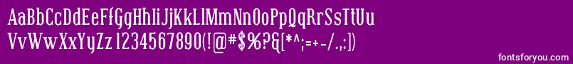 Coving07 Font – White Fonts on Purple Background