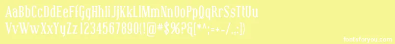 Coving07 Font – White Fonts on Yellow Background