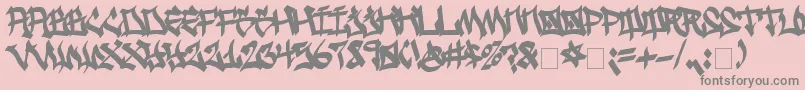 GhettoStreetz Font – Gray Fonts on Pink Background