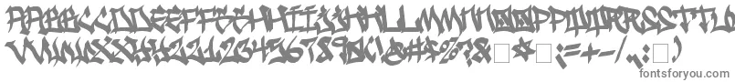 Шрифт GhettoStreetz – серые шрифты на белом фоне