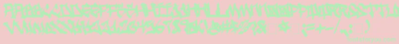 GhettoStreetz Font – Green Fonts on Pink Background