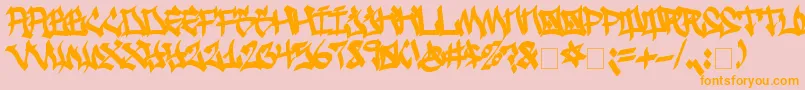 GhettoStreetz Font – Orange Fonts on Pink Background