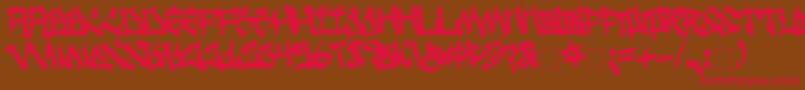 GhettoStreetz Font – Red Fonts on Brown Background