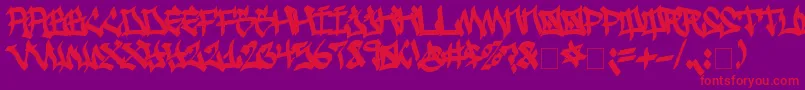 GhettoStreetz Font – Red Fonts on Purple Background