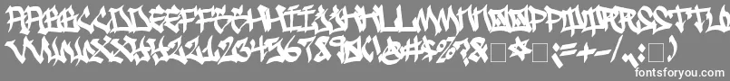 GhettoStreetz Font – White Fonts on Gray Background