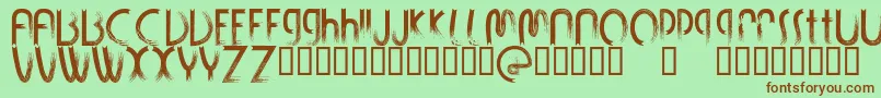 StrokinDemo Font – Brown Fonts on Green Background