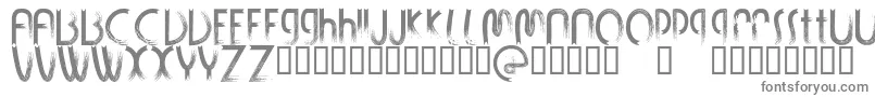 StrokinDemo-fontti – harmaat kirjasimet valkoisella taustalla