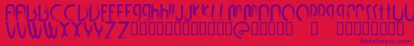 StrokinDemo Font – Purple Fonts on Red Background