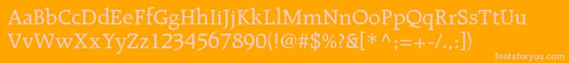 RaleighltstdMedium Font – Pink Fonts on Orange Background