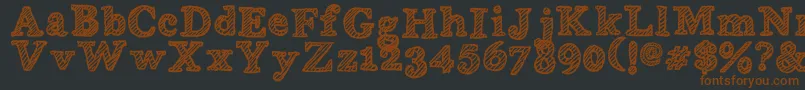 WobblyBob Font – Brown Fonts on Black Background