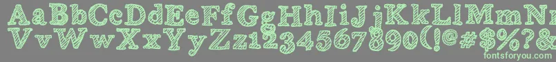 WobblyBob Font – Green Fonts on Gray Background