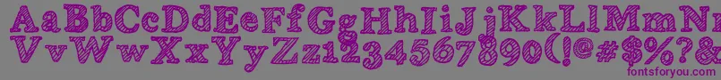 WobblyBob Font – Purple Fonts on Gray Background