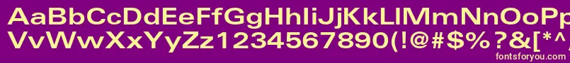 UniversltstdBoldex Font – Yellow Fonts on Purple Background