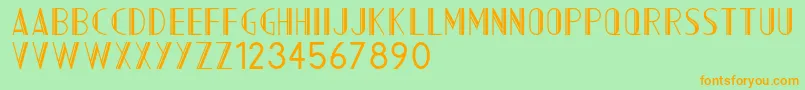 Acmountain Font – Orange Fonts on Green Background