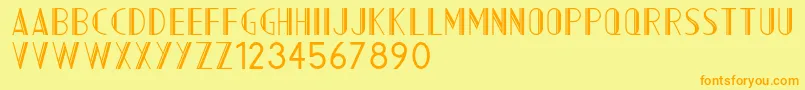 Acmountain Font – Orange Fonts on Yellow Background