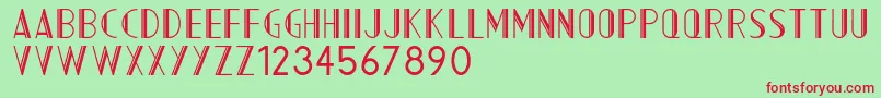 Acmountain Font – Red Fonts on Green Background