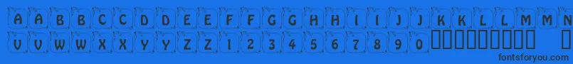 LcrPrissyPig Font – Black Fonts on Blue Background