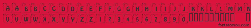 LcrPrissyPig Font – Black Fonts on Red Background