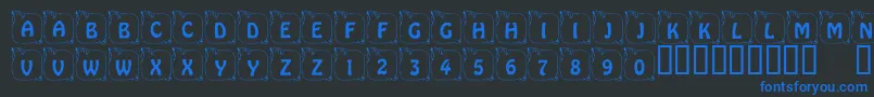 LcrPrissyPig Font – Blue Fonts on Black Background