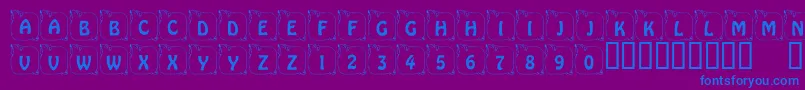 LcrPrissyPig Font – Blue Fonts on Purple Background