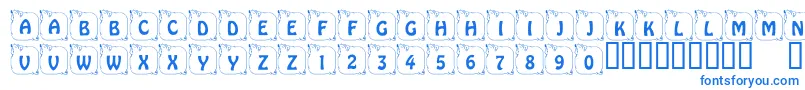 LcrPrissyPig Font – Blue Fonts on White Background