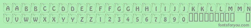 LcrPrissyPig Font – Gray Fonts on Green Background