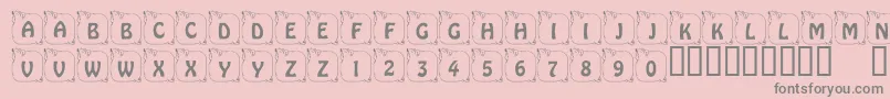 フォントLcrPrissyPig – ピンクの背景に灰色の文字