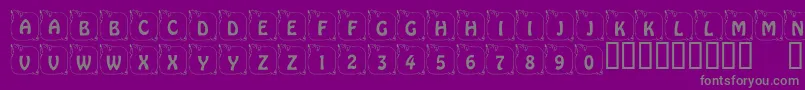 LcrPrissyPig Font – Gray Fonts on Purple Background