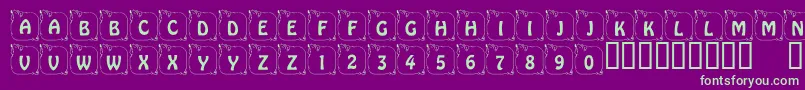 Шрифт LcrPrissyPig – зелёные шрифты на фиолетовом фоне
