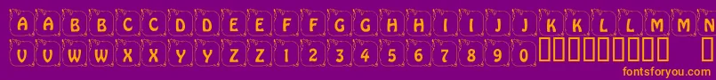 LcrPrissyPig Font – Orange Fonts on Purple Background