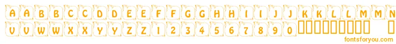 LcrPrissyPig Font – Orange Fonts on White Background