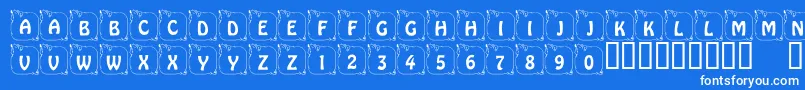 LcrPrissyPig Font – White Fonts on Blue Background