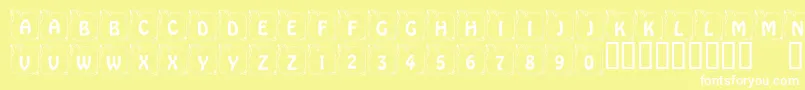 フォントLcrPrissyPig – 黄色い背景に白い文字