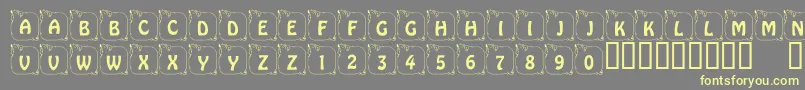 Weitere Informationen zur LcrPrissyPig-Schriftart LcrPrissyPig-Schriftart – Gelbe Schriften auf grauem Hintergrund