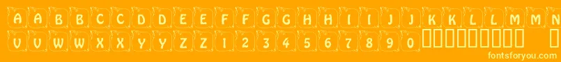 LcrPrissyPig Font – Yellow Fonts on Orange Background