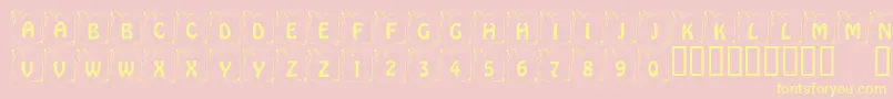 LcrPrissyPig Font – Yellow Fonts on Pink Background