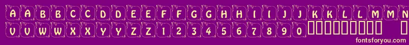 LcrPrissyPig Font – Yellow Fonts on Purple Background