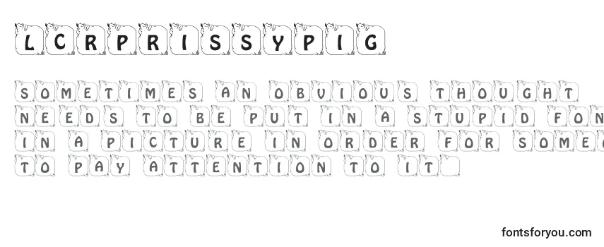 Review of the LcrPrissyPig Font